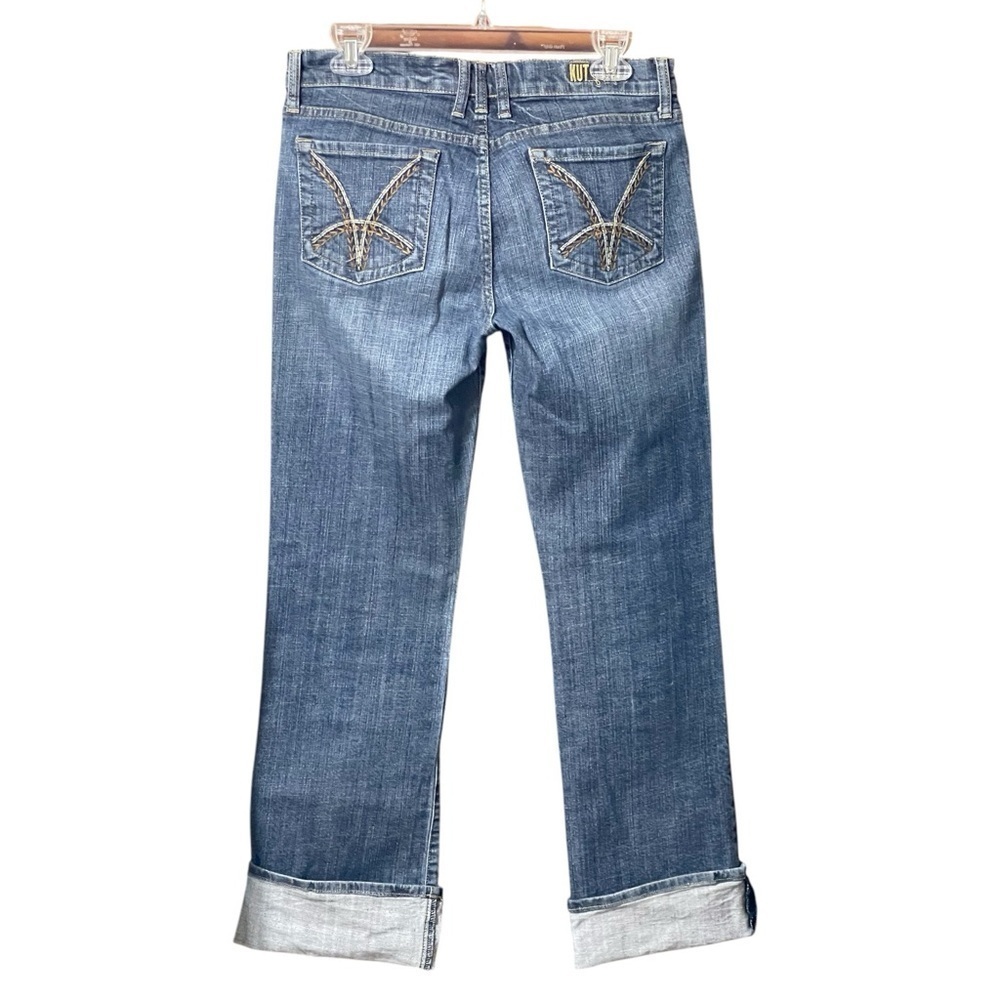 KUT FROM THE KLOTH Mid-Rise Five Pocket Design Jeans SZ 6 - Picture 5 of 15